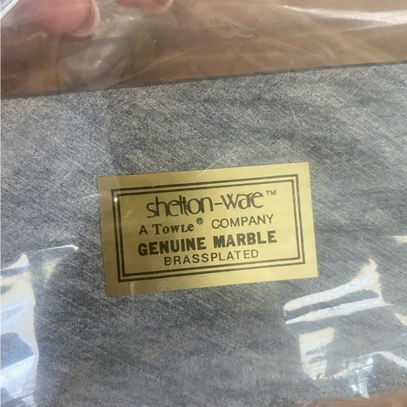 Midcentury Marble and Brass Plated Bar Tool Set By Shelton-Ware, Made in Taiwan - Picture 3 of 8